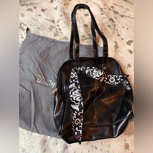 31 Thirty-One Parisian Pop Black Vinyl Shoulder Bag Purse